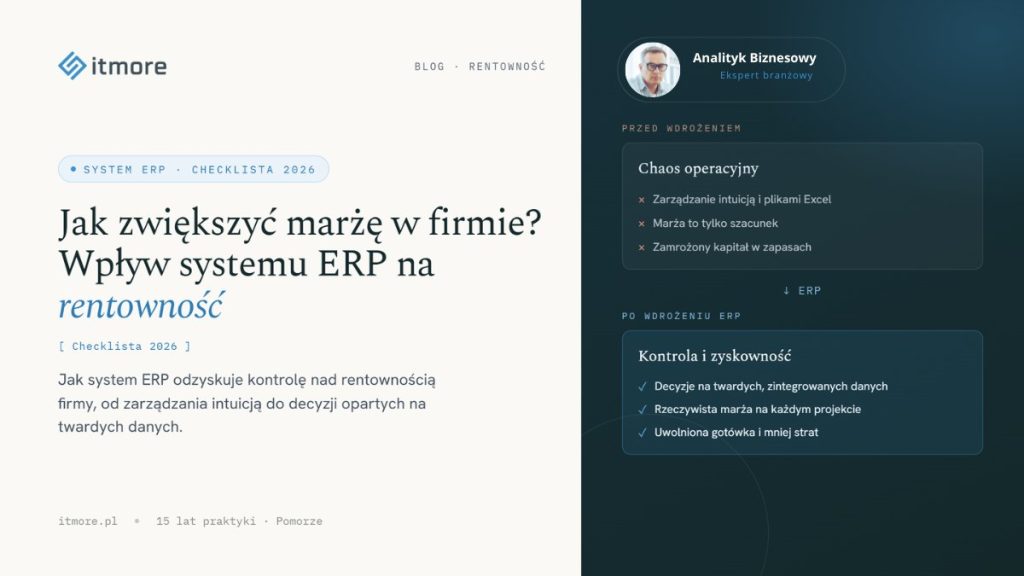 Jak zwiększyć marżę w firmie? Wpływ systemu ERP na rentowność [Checklista 2026]