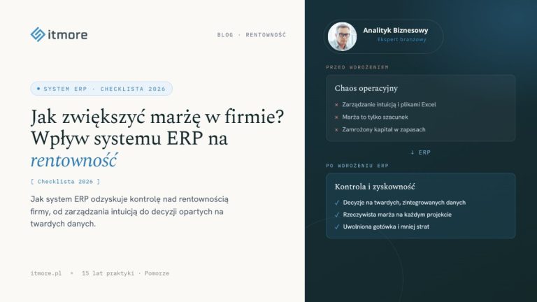 Jak zwiększyć marżę w firmie? Wpływ systemu ERP na rentowność [Checklista 2026]